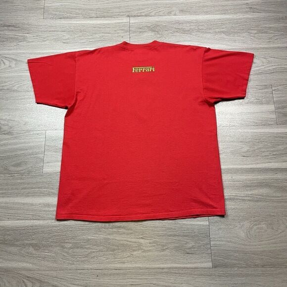 Vintage Shirt Mens Extra Large Red Ferrari Racing Italian Luxury 1996 Cars - Picture 5 of 9